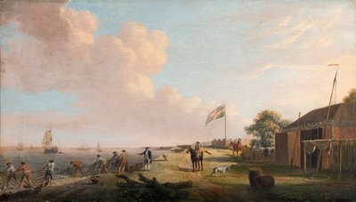 View of Tilbury Fort with Fishermen Hauling Nets, 1770 by Dominic Serres