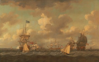 English Ships Coming to Anchor in a Fresh Breeze by Dominic Serres RA