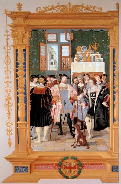 Etienne Leblanc presents to Anne de Montmorency his translation of the speech of Cicero (1531) by Dominique Henri Guifard