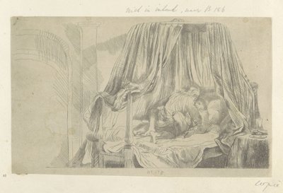 Bed Recueil de quatre-vingt-cinq estampes originales (series title) by Dominique Vivant Denon (baron) (attributed to)