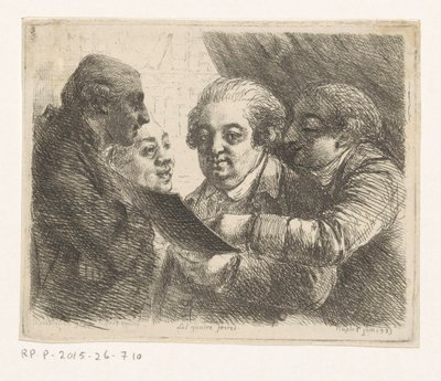 Portrait of Four Brothers from the Terres Family, Booksellers in Naples, Les Quatres Freres by Dominique Vivant Denon (baron)
