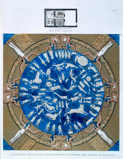 Astrological Planisphere of the Zodiac of Dendarah, from the Ceiling of the Chapel at the Temple of Hathor, Dendarah, Egypt c.1802 by Dominique Vivant Denon
