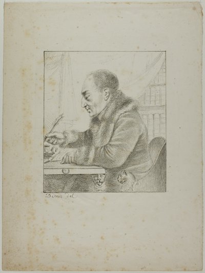 Portrait of Volney Dipping his Pen by Dominique Vivant Denon