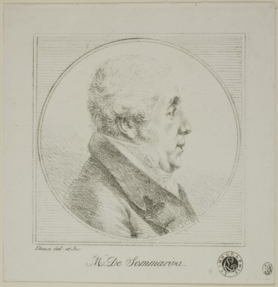 Profile Portrait of Monsieur de Sommariva by Dominique Vivant Denon