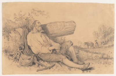 Sleeping Field Worker by Dominique Louis Papety