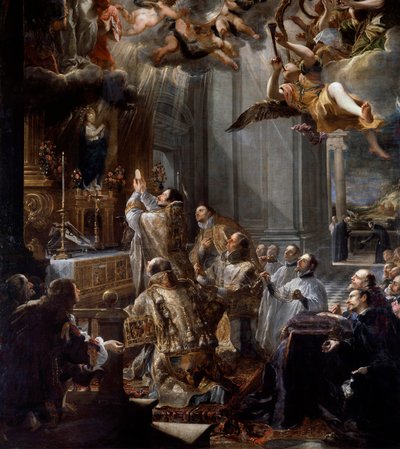 Founding Mass of the Order of the Trinity (detail) by Don Juan Carreno de Miranda