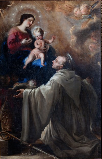 Parish Museum. Painting. Saint Bernard and the Madonna with Child by Don Juan Carreno de Miranda