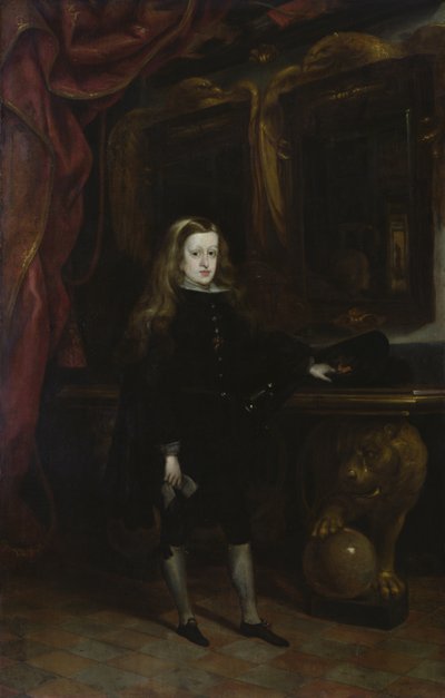 Portrait of Charles II of Habsbourg aged 12 by Don Juan Carreno de Miranda