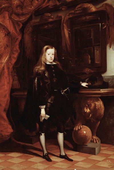 Portrait of Charles II of Spain by Don Juan Carreno de Miranda