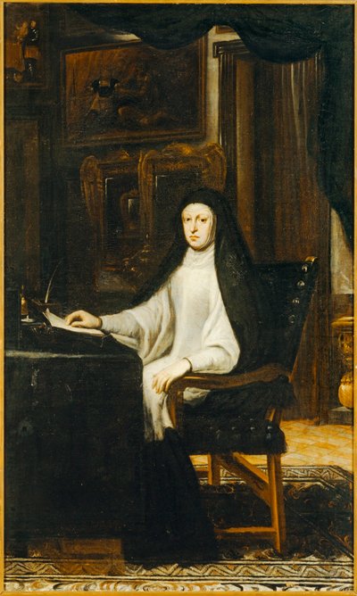 Queen Maria Anna of Austria, Daughter of Emperor Ferdinand III by Don Juan Carreno de Miranda