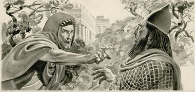 Elijah Denouncing King Ahab by Don Lawrence