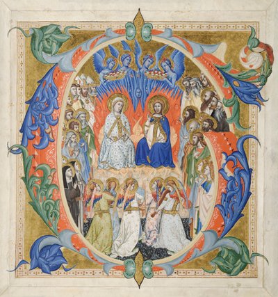 Initial G[audeamus omnes] from a Gradual: The Court of Heaven by Don Silvestro dei Gherarducci