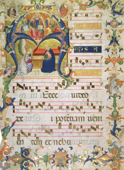 Frontispiece of a Choirbook from Montoliveto Monastery, c.1390 by Don Simone Camaldolese
