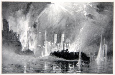 Motor Launches Rescuing Crews of the Blockships at Zeebrugge, Illustration from 