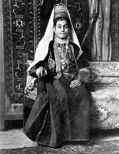 Christian woman in a wedding dress, Palestine by Donald McLeish