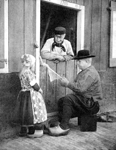 Dutch People Wearing Clogs, Marken, Holland, 1936 by Donald McLeish