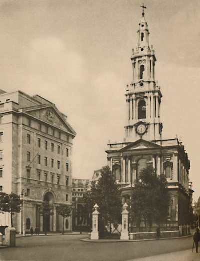St. Mary-Le-Strand, Distinguished by Modern Street Widening, c1935 by Donald McLeish