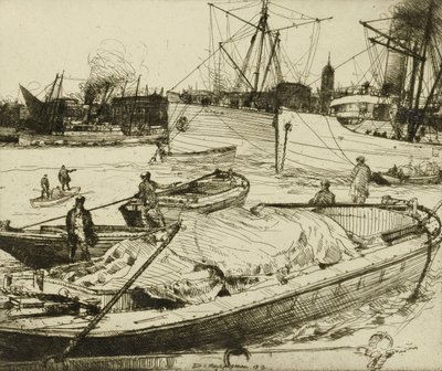 The Rushing Tide on the Thames by Donald Shaw MacLaughlan