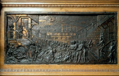 The Miracle of St Anthony, the re-attaching of the foot, panel from the main altar by Donatello
