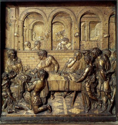 The banquet of Herode Antipas II (21 BC-39 AD). (detail) by Donatello