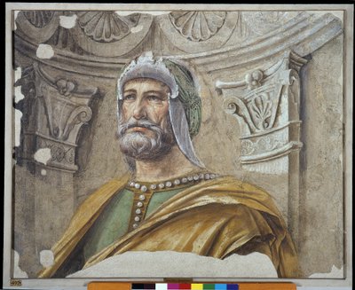 Man of Arms with Beard and Helmet by Donato Bramante