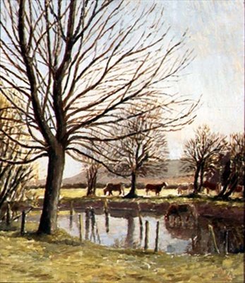 Cattle by a Pond by Dora Carrington