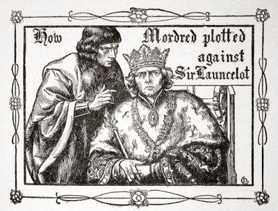 How Mordred plotted against Sir Launcelot, 1905 by Dora Curtis
