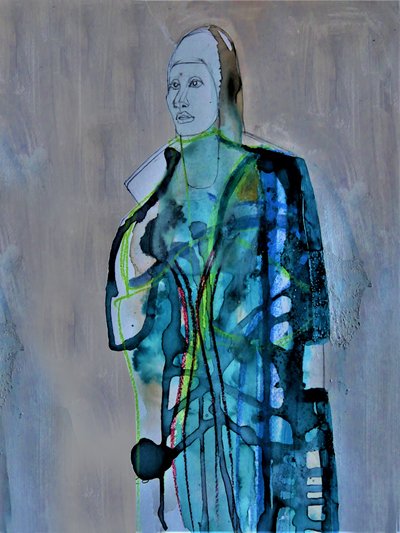 Abstract Female Portrait by Doris Schmitz