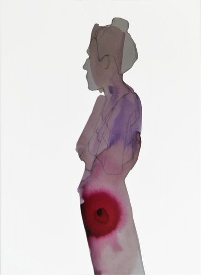 Abstract Red Figure by Doris Schmitz