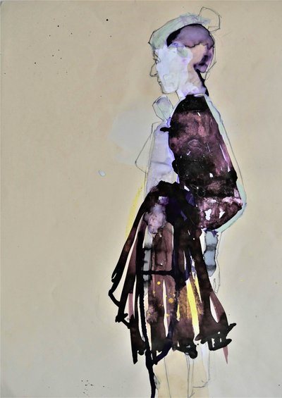Abstract Woman Profile by Doris Schmitz