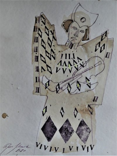Angelic Geometric Musician by Doris Schmitz