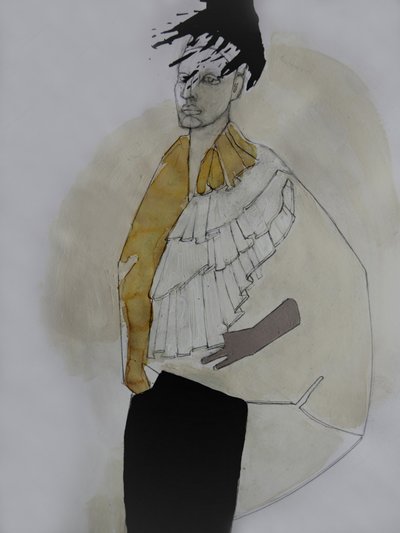 Chic Ruffled Figure by Doris Schmitz