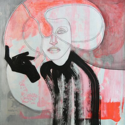 Coral Fashion Portrait by Doris Schmitz