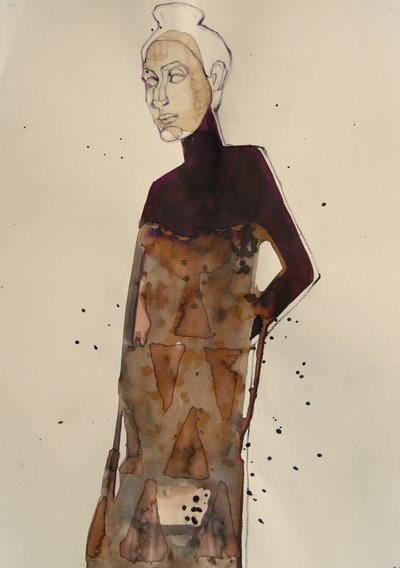 Elegant Fashion Sketch by Doris Schmitz