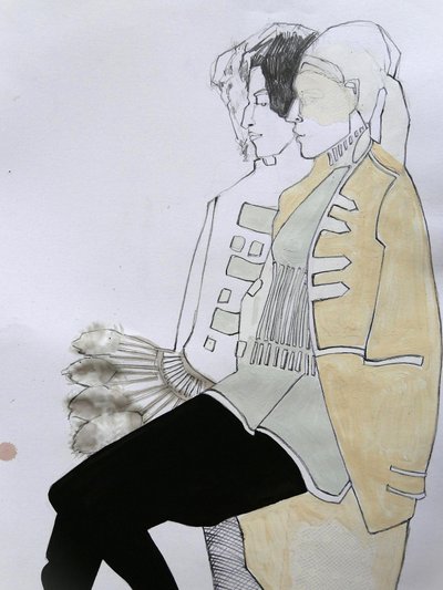 Elegant Period Couple by Doris Schmitz