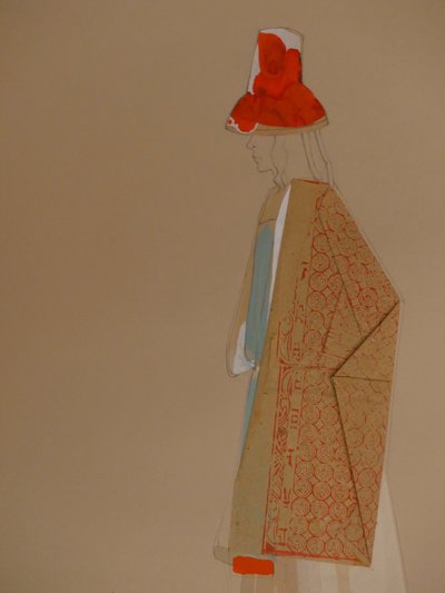 Elegant Profile in Red Hat by Doris Schmitz