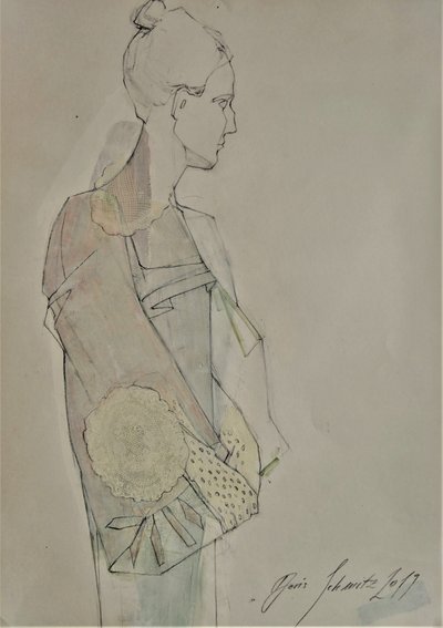 Elegant Woman Profile by Doris Schmitz