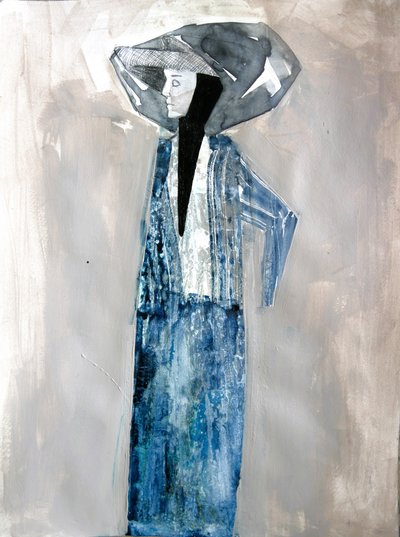 Elegant Woman in Blue by Doris Schmitz