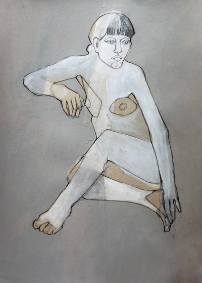 Pensive Abstract Nude by Doris Schmitz