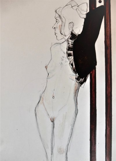 Pensive Nude Profile by Doris Schmitz