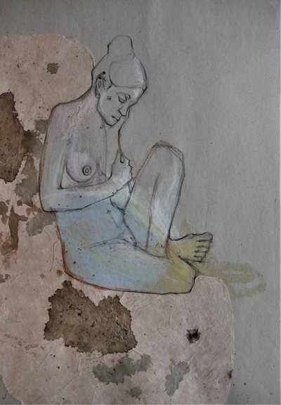 Pensive Nude Woman by Doris Schmitz