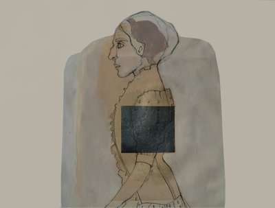 Pensive Woman Profile by Doris Schmitz