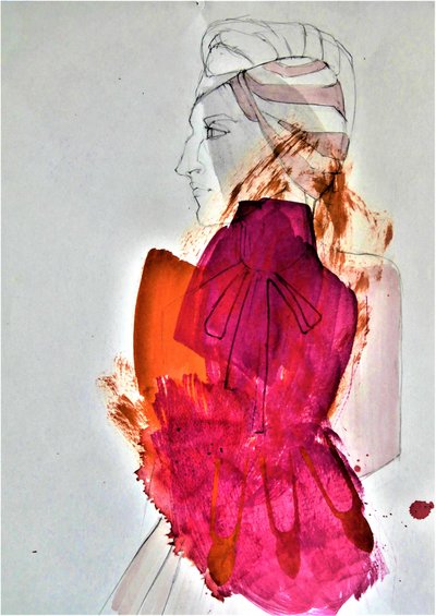 Pink Abstract Fashion Woman by Doris Schmitz