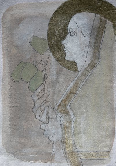 Serene Profile Gold Halo by Doris Schmitz