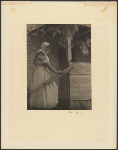 Young Woman Mounting Stairs by Doris Ulmann
