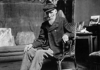Auguste Renoir in His Workshop in Cagnes-on-Mer by Dornac