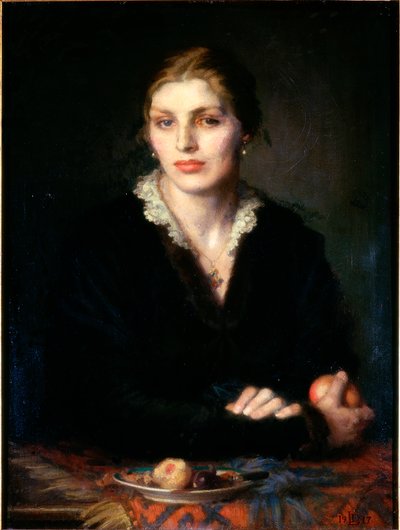 Lady with Fruit Gladys Holman Hunt, 1917 by Dorothea Landau