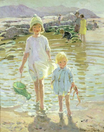 Children on the Seashore by Dorothea Sharp