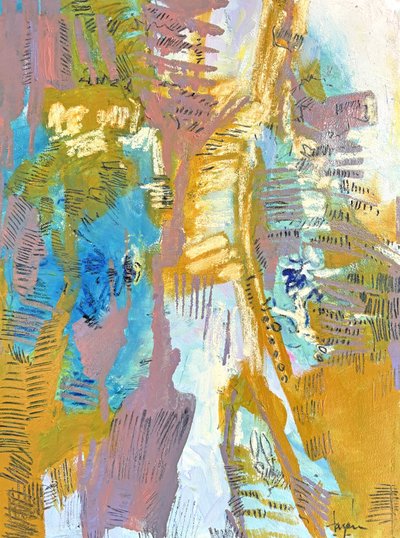 Dynamic Colorful Abstract by Dorothy Fagan
