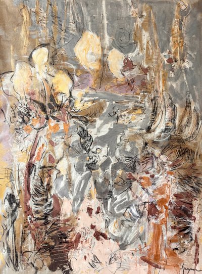 Textured Floral Abstract by Dorothy Fagan